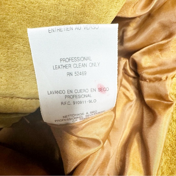 Vintage Men’s Suede Leather Jacket W/ Sherpa Collar Sleeves Ranch Western MED - Picture 9 of 14